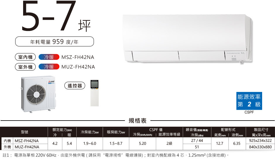 霧之峰 KIRIGAMINE MSZ-FH 5-7坪