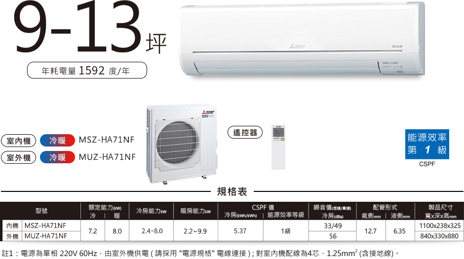 靜音大師HA MSZ-HA 9-13坪